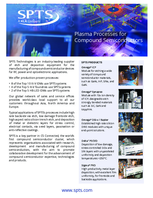 Plasma Processes for Compound Semiconductors